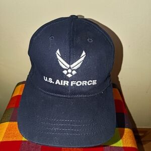 U.S. Air Force Embroidered Logo Fitted Hat Cap Made in USA